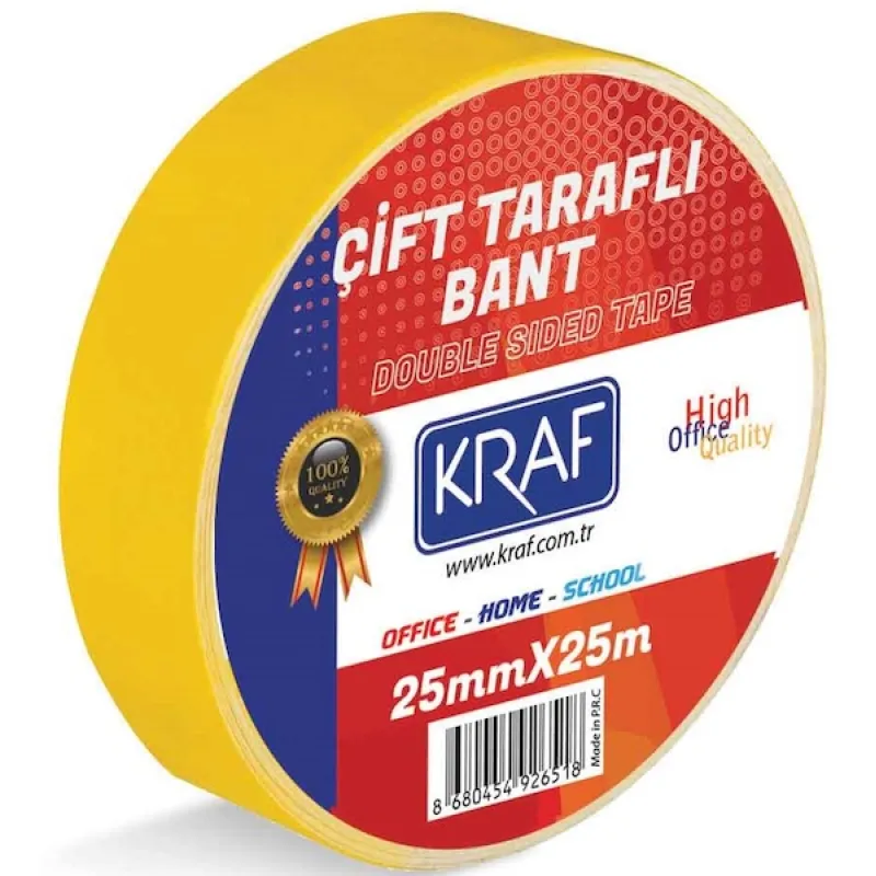 KRAF ÇİFT TARAFLI BANT 25mm x 25m 2525G