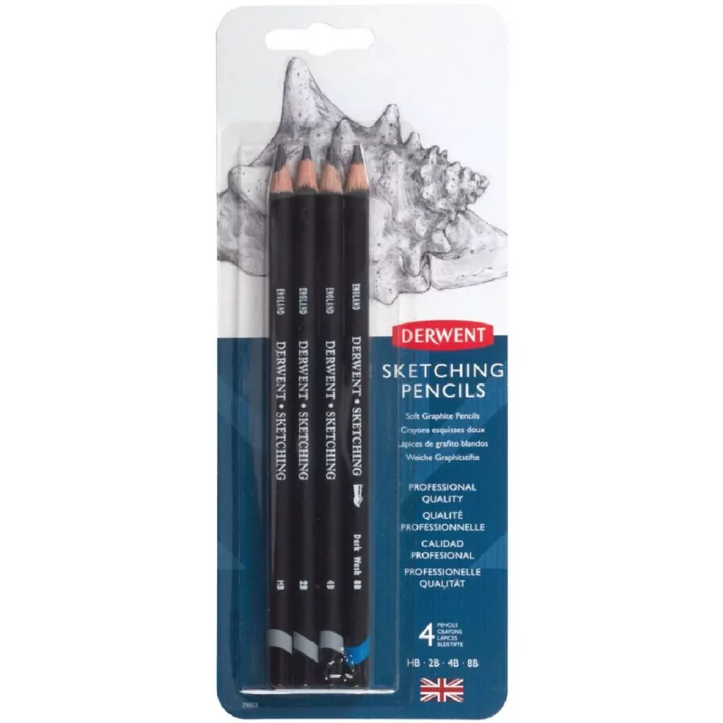 Derwent Sketching Pencils Çizim Kalemi Seti 4'lü (hb-2b-4b-8b) Blister 39003