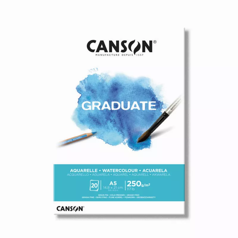 CANSON GRADUATE WATERCOLOR 20 SAYFA A5 250GR DEFTER