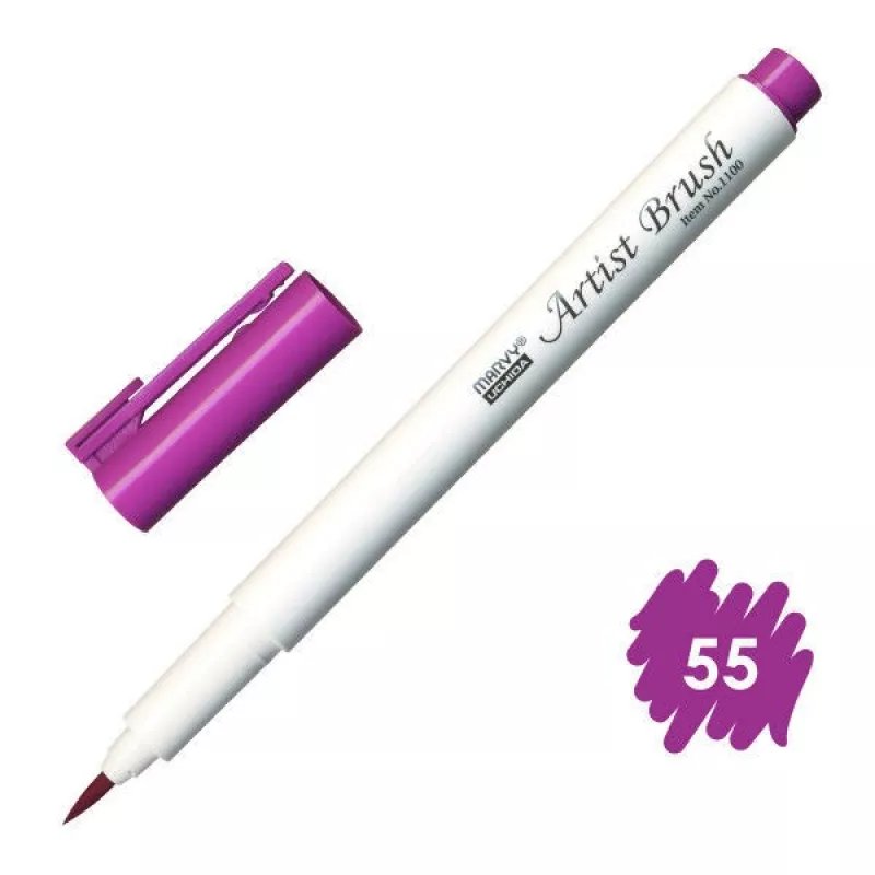 Marvy Artist Brush Fırça Uçlu Kalem 1100 No:55 İris Purple