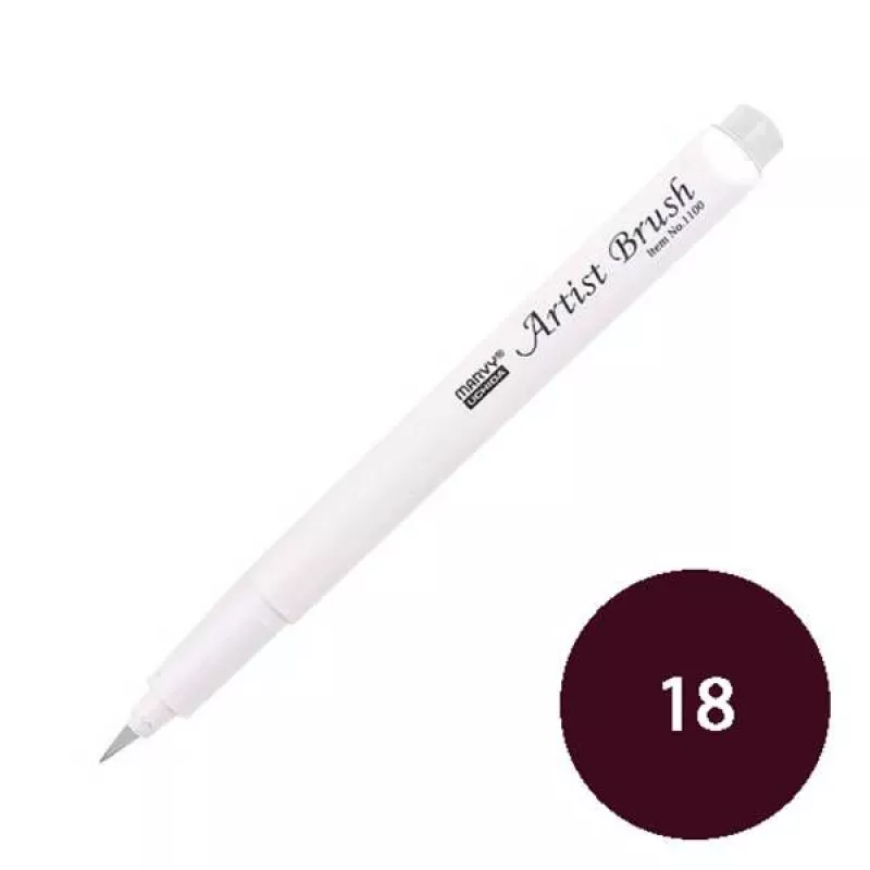 Marvy Artist Brush Fırça Uçlu Kalem 1100 No:18 Dark Brown