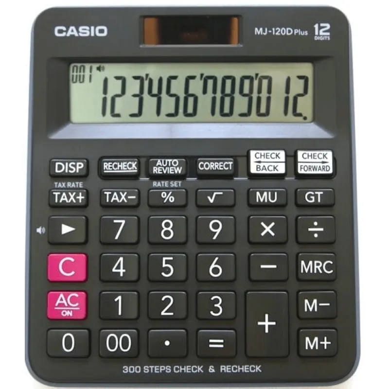 CASIO HESAP MAKİNESİ MASAÜSTÜ MJ-120DPLUS 12 HANE