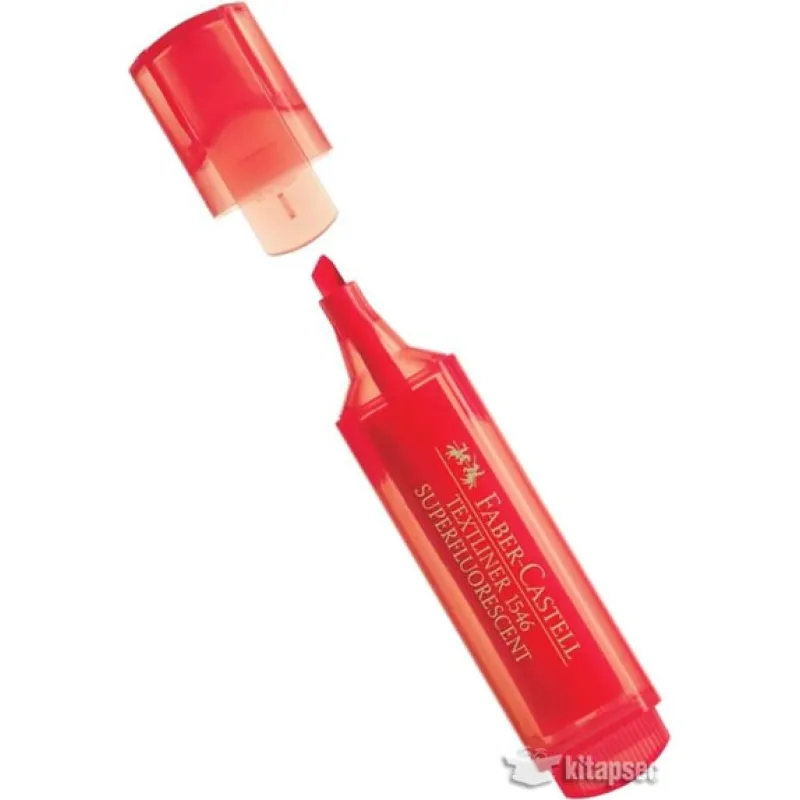 Faber-Castell Şeffaf Gövde Fosforlu Kalem,Kırmızı