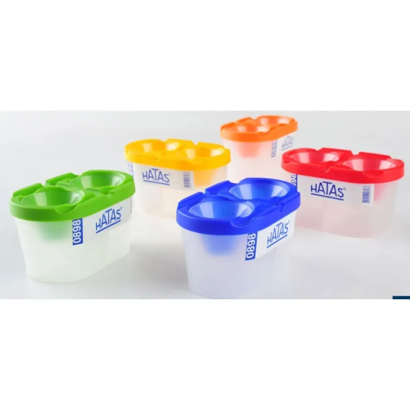 HATAS FIRÇA TEMİZLEME KABI 2 BÖLMELİ PRATİK 899