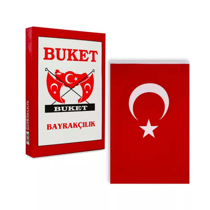 BUKET Türk Bayrağı 80x120 cm Özel Alpaka Kumaş Bayrak (BKT-107)