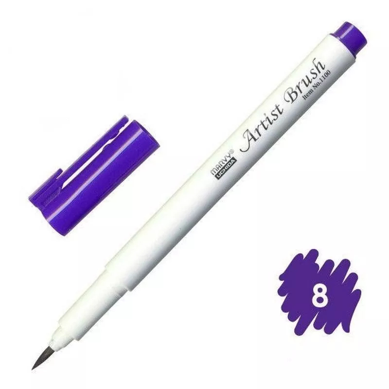  Marvy Artist Brush - Fırça Uçlu Kalem 1100 No: 8 Violet
