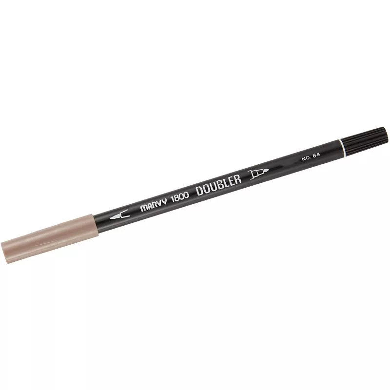  Marvy 1800 Doubler Çift Uçlu Brush Pen Fırça Kalem No:84 Taupe