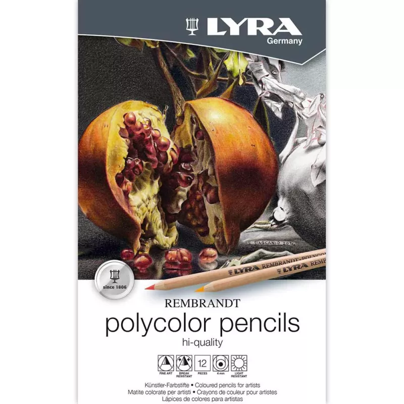 LYRA POLYCOLOR PENCİLS KURU BOYA KALEMLERİ 12Lİ