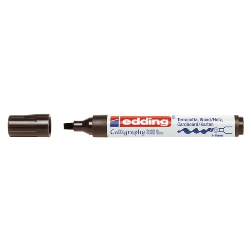 EDDİNG KALİGRAFİ KALEMİ KOYU KAHVE E-1455)