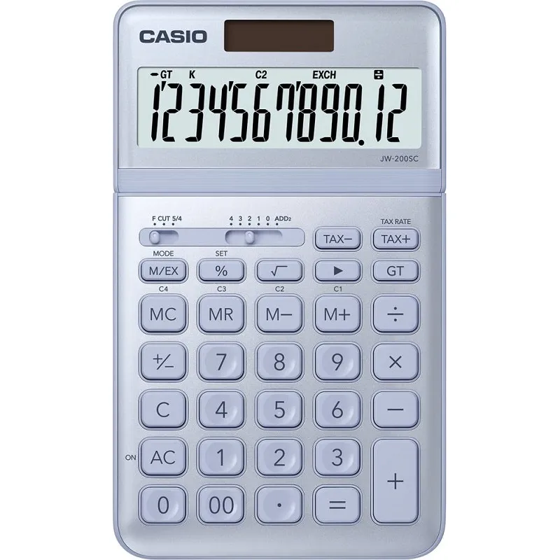 CASIO HESAP MAKİNESİ MASAÜSTÜ JW-200SC-BU MAVİ