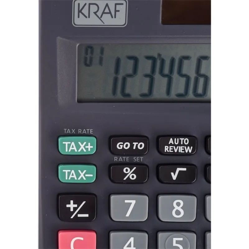 KRAF HESAP MAKİNESİ MASAÜSTÜ 12 HANE TAX HM-115