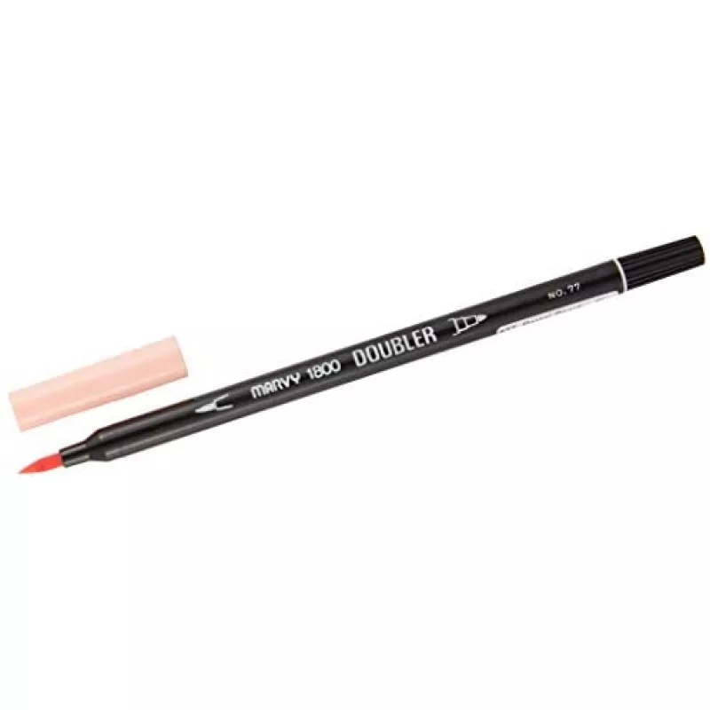Marvy 1800 Doubler Çift Uçlu Brush Pen Fırça Kalem No:77 Pastel Peach