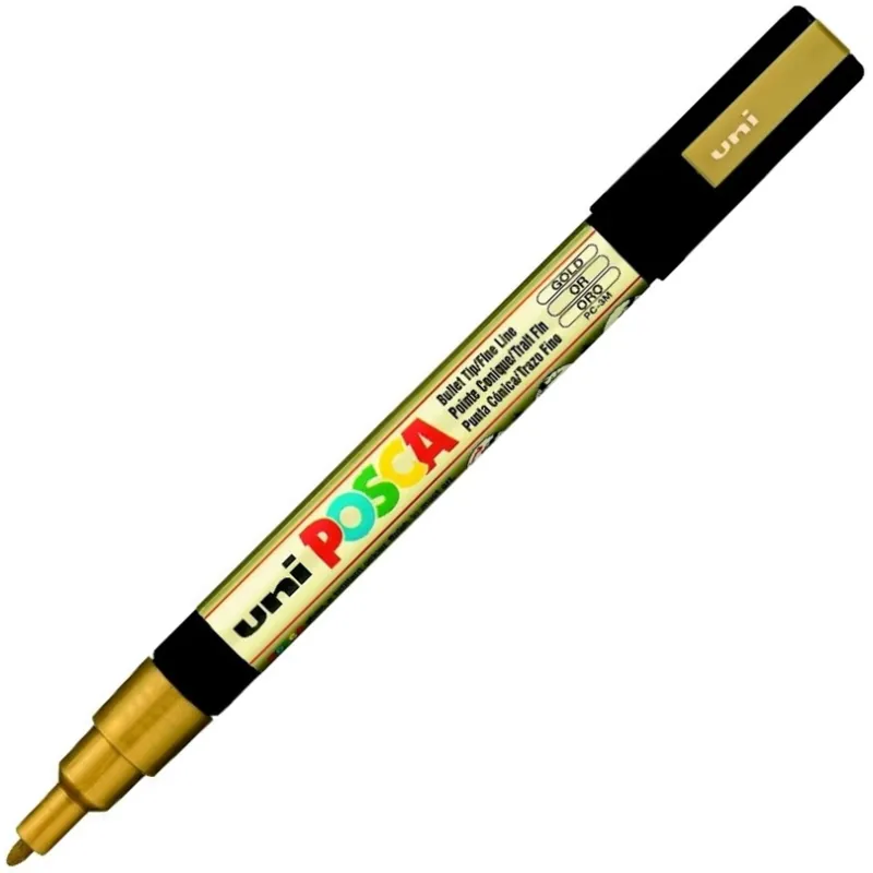  UNİ POSTER MARKÖRÜ POSCA 0.9-1.3 PC-3M ALTIN