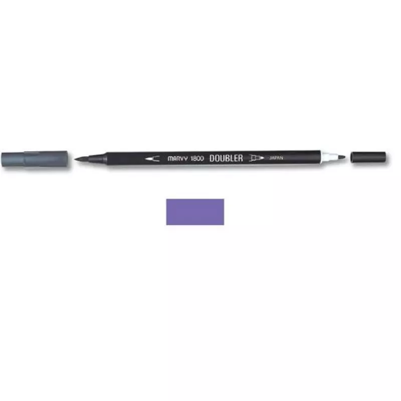 Marvy 1800 Doubler Çift Uçlu Brush Pen Fırça Kalem No:106 Amethyst