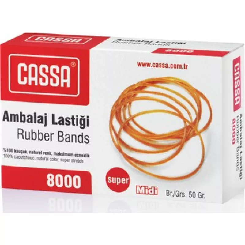 CASSA %100 KAUÇUK AMBALAJ LASTİĞİ 50 GR. MİDİ 8000