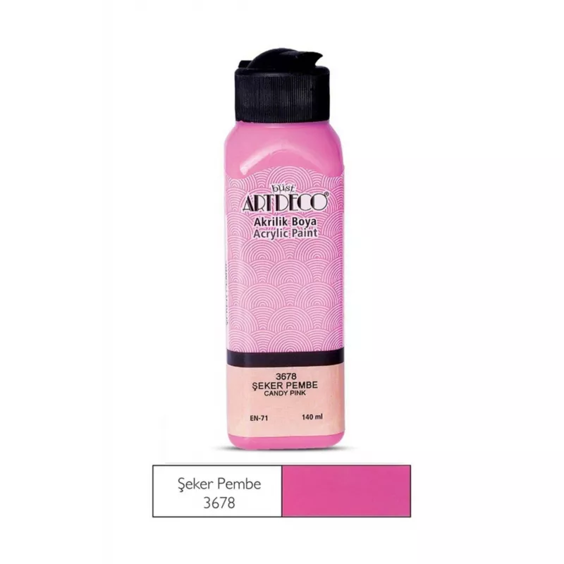 ARTDECO AKRİLİK BOYA ŞEKER PEMBE 140ml 70R-3678