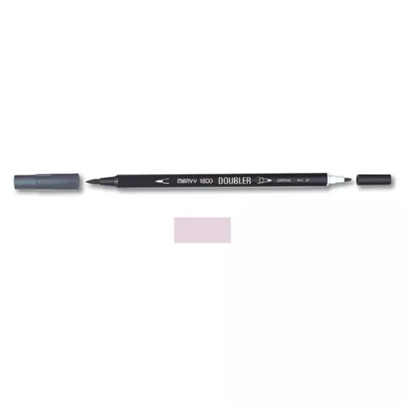 Marvy 1800 Doubler Çift Uçlu Brush Pen Fırça Kalem No:81 Pale Mauve