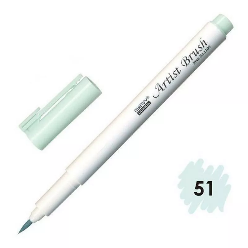 Marvy Artist Brush Fırça Uçlu Kalem 1100 No:51 Aqua Grey