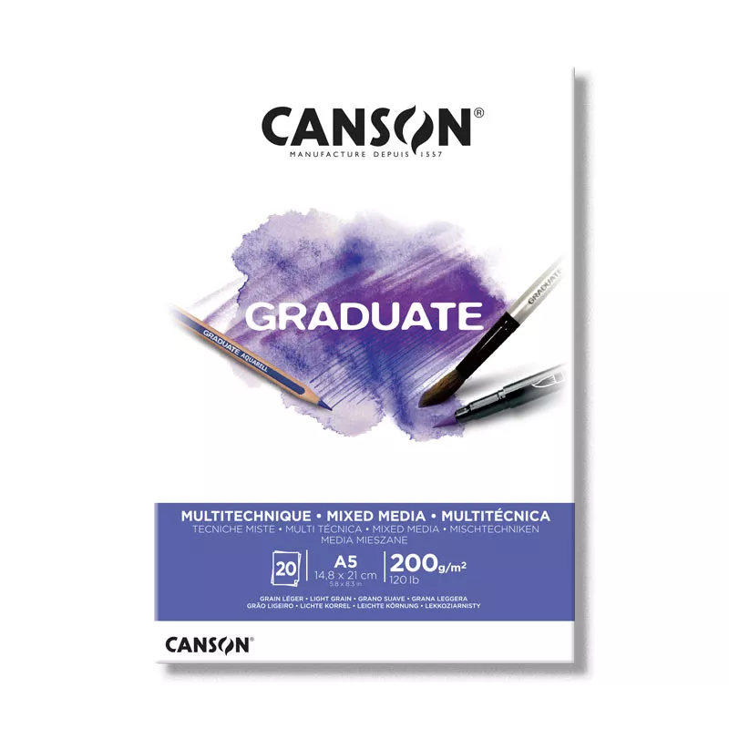 Canson Graduate a5 Mix Media 200 gr. Eskiz Defter
