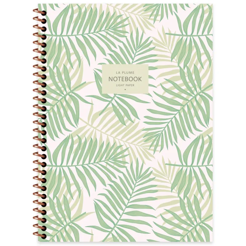 KESKİN DEFTER LA PLUME LEAVES 16,5x22,5 SPR. KARTON KAPAK 80 YP.DÜZ 385240