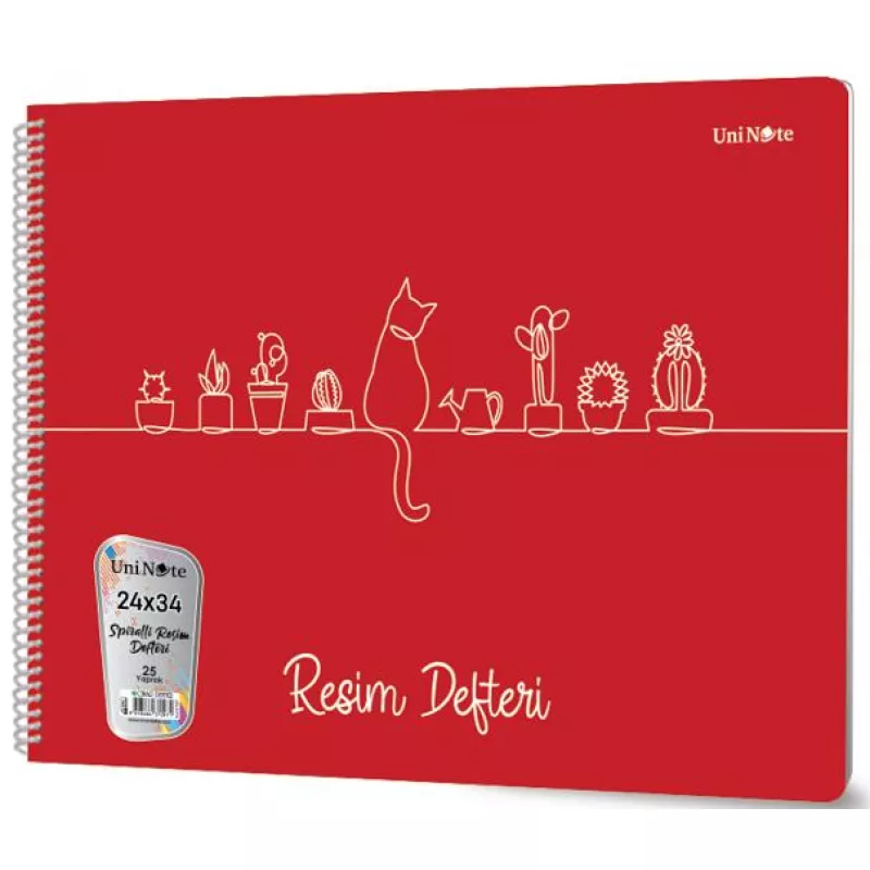 ÇINAR UNİ NOTTE RESİM DEFTERİ 24x34 25yp SPRL PP KPK 33006