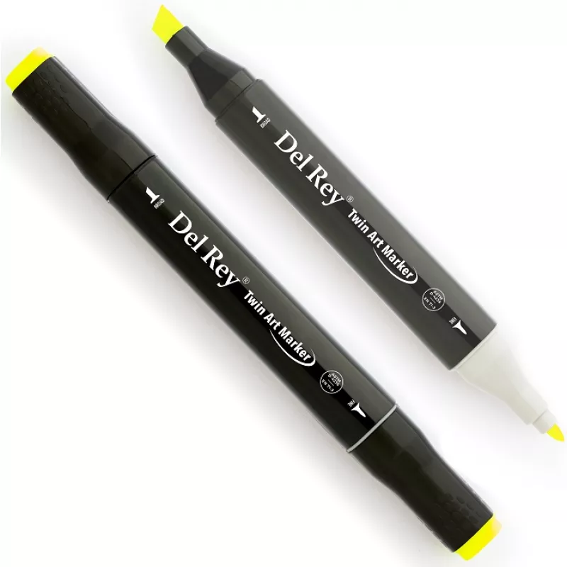 DEL REY TWIN MARKER FLUORESCENT YELLOW 14 03 F123 MN-DR123