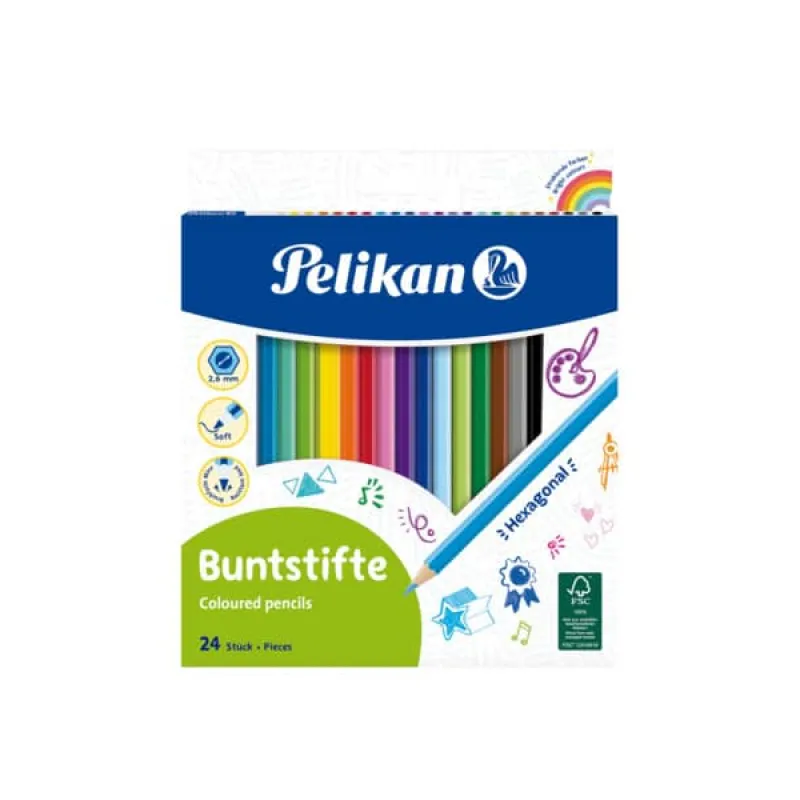 PELİKAN (Buntstifte coloured pencils) 24 LÜ KURU BOYA 