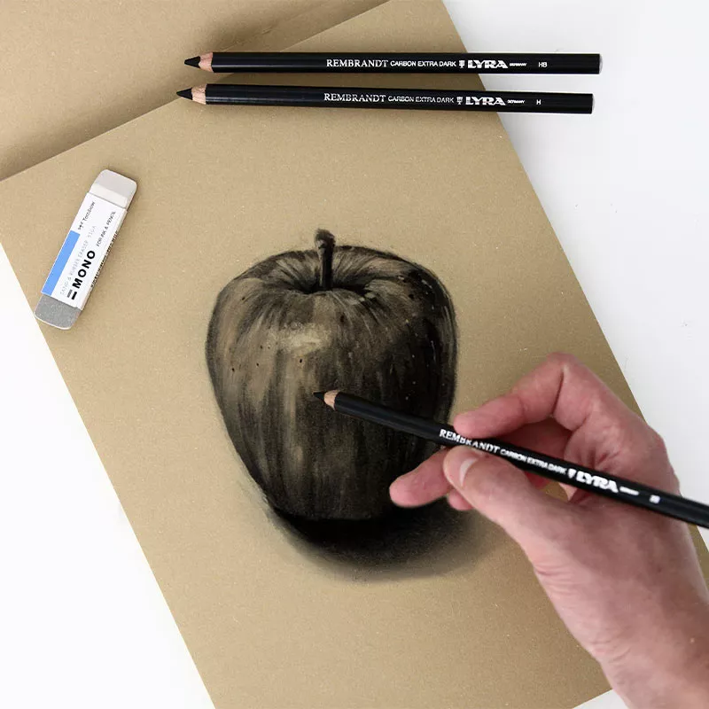 Lyra Rembrandt Carbon Hi-Quality Eskiz ve Çizim için HB Dereceli Füzen Kalem 