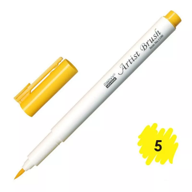 Marvy Brush Pen Fırça uçlu Kalem 1100 No:5 Yellow