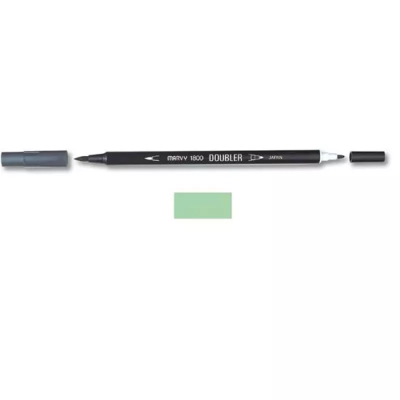 Marvy 1800 Doubler Çift Uçlu Brush Pen Fırça Kalem No:34 Pale Green