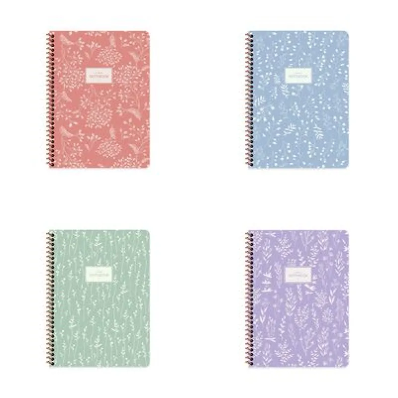 KESKİN COLOR A5 80 YP. ÇİZGİSİZ 16.5X22.5 SPRALLİ PASTEL FLORA DEFTER 384490-99