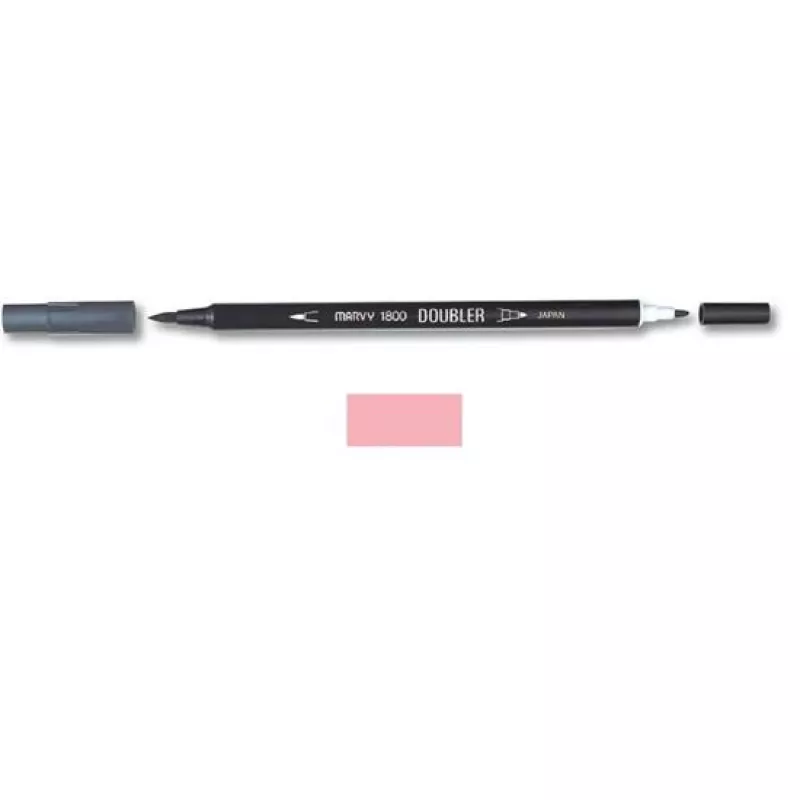 Marvy 1800 Doubler Çift Uçlu Brush Pen Fırça Kalem No:35 Coral Pink
