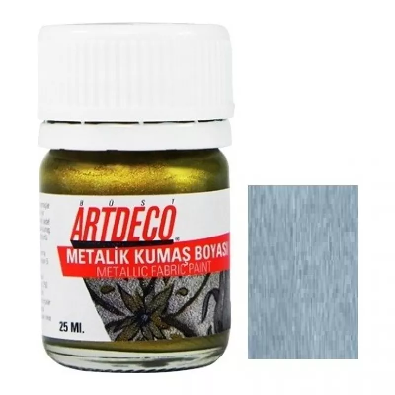 ARTDECO GÜMÜŞ RENK KUMAŞ BOYASI 25 ML 222