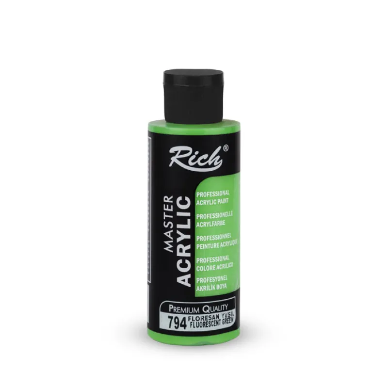 RİCH MASTER AKRİLİK FLORESAN 120 CC YEŞİL 2445