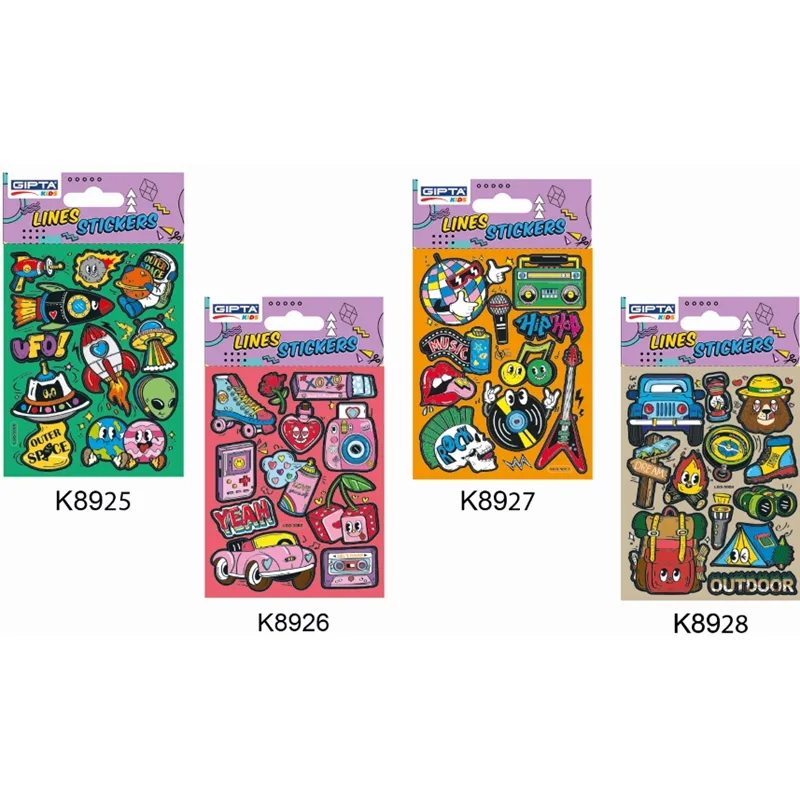 GIPTA K892600-5001 STICKER LINES 14,3X23,5 CM DECORATE HOLOGRAM ARTI 2