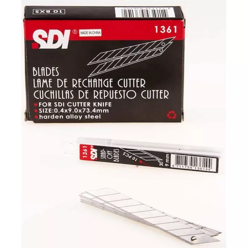 SDİ MAKET BIÇAĞI YEDEĞİ DAR 0.4X9.0X4MM 30 DERECE EĞİMLİ