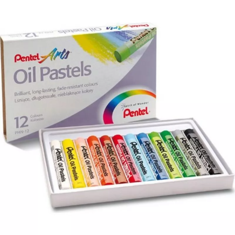 PENTEL PROFESYONEL ARTİST'S YAĞLI PASTEL BOYA 12 RENK PHN12