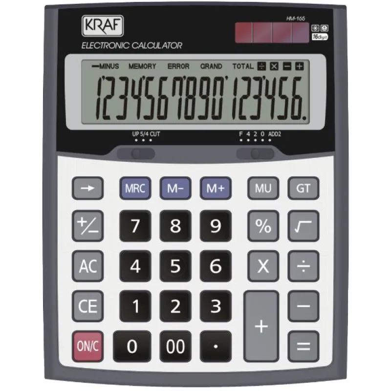  KRAF HESAP MAKİNESİ MASAÜSTÜ 16 HANE HM-165 