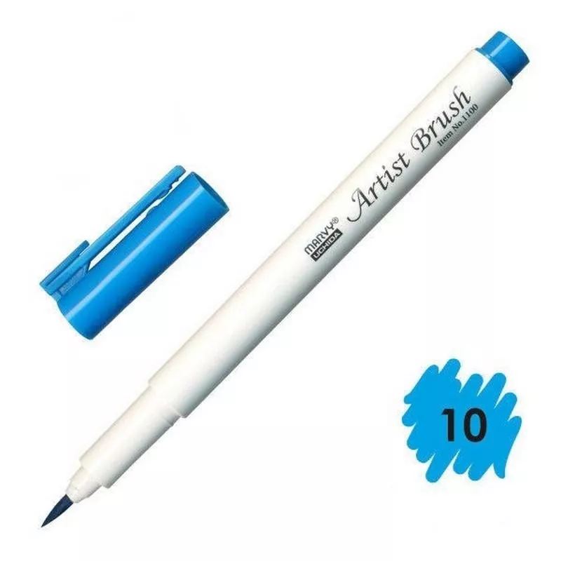 Marvy Artist Brush Fırça Uçlu Kalem 1100 No:10 Light Blue