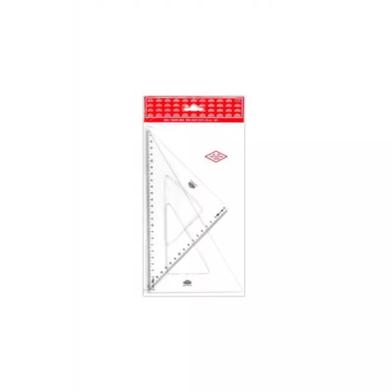 Hatas Teknik Okul Öğrenci Gönye Seti Orta Boy (26 cm) 30-60-90 ve 45-45-90