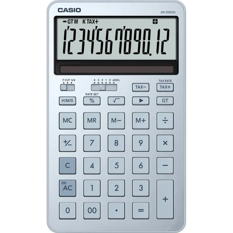 CASIO HESAP MAKİNESİ MASAÜSTÜ MS-200DQ-BU-W-DP