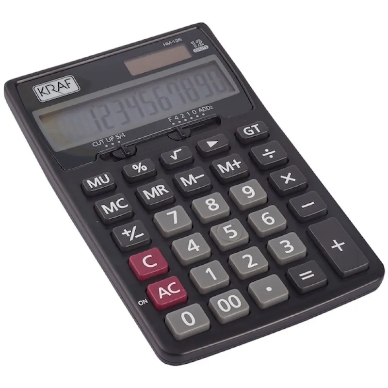 KRAF HESAP MAKİNESİ MASAÜSTÜ 12 HANE HM-135