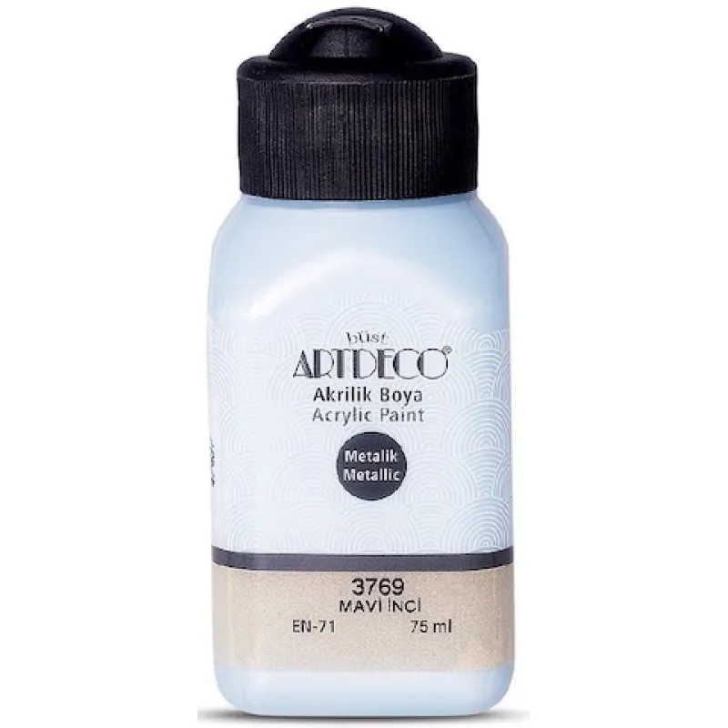 ARTDECO METALİK AKRİLİK BOYA 75ML MAVİ İNCİ