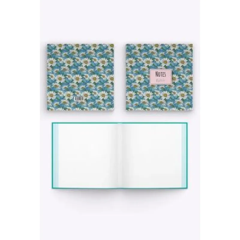 YMN My Mia Art Beyaz Papatya 16x16 120 Sayfa Soft Kapak Kenar Baskılı Defter