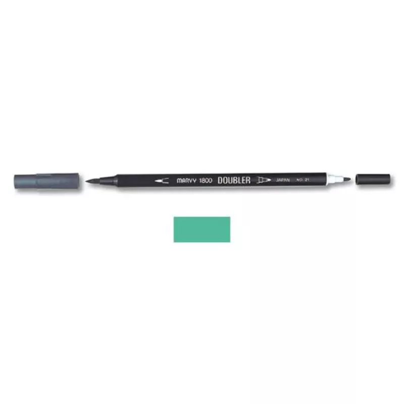 Marvy 1800 Doubler Çift Uçlu Brush Pen Fırça Kalem No:71 Spring Green