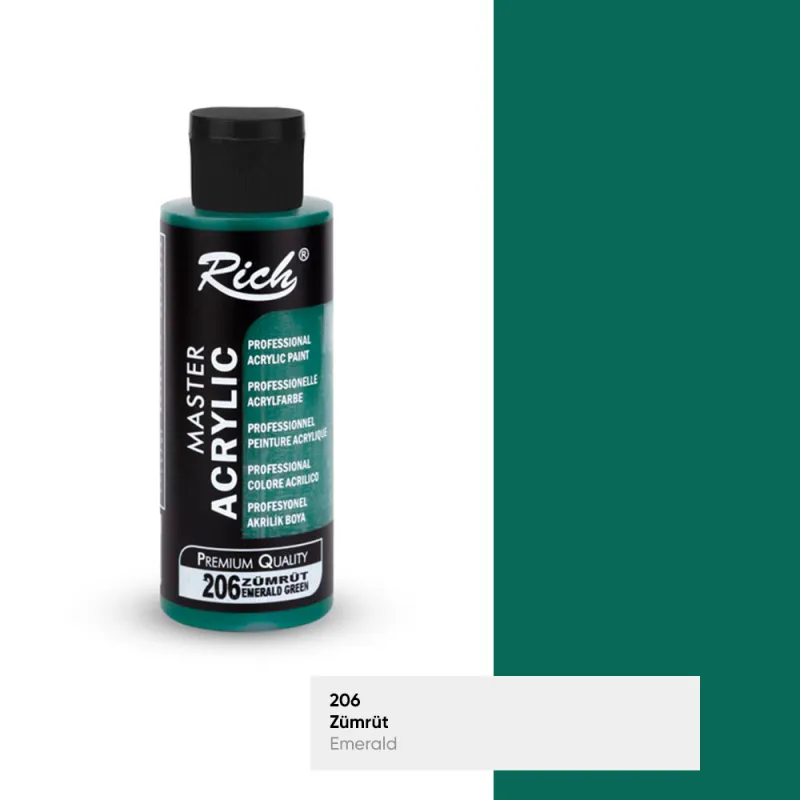 RİCH MASTER AKRİLİK 120 CC ZÜMRÜT 206