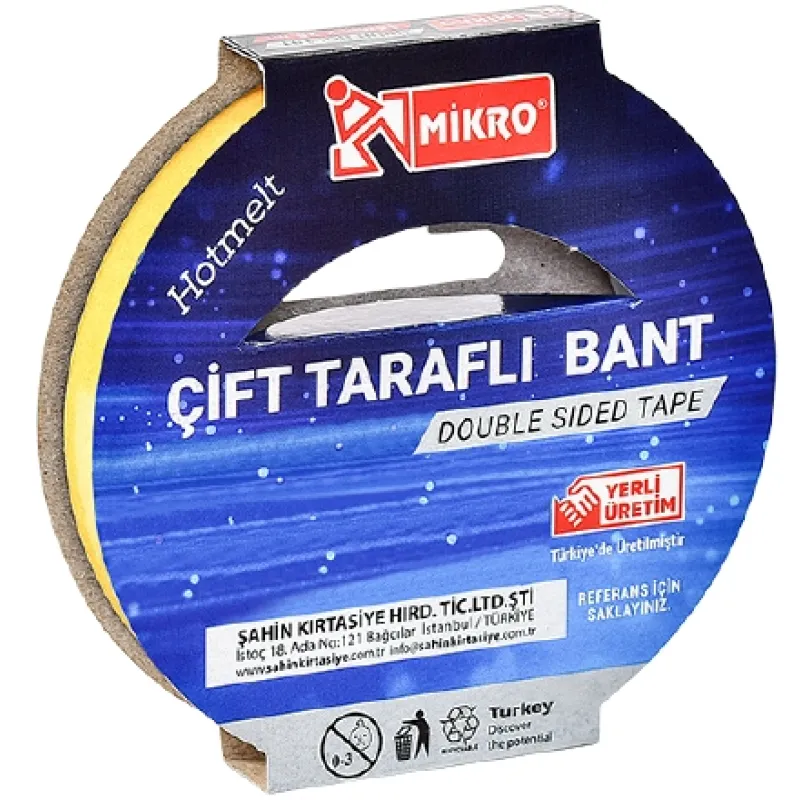 MİKRO ÇİFT TARAFLI BANT 24 MM x 25M BNT103