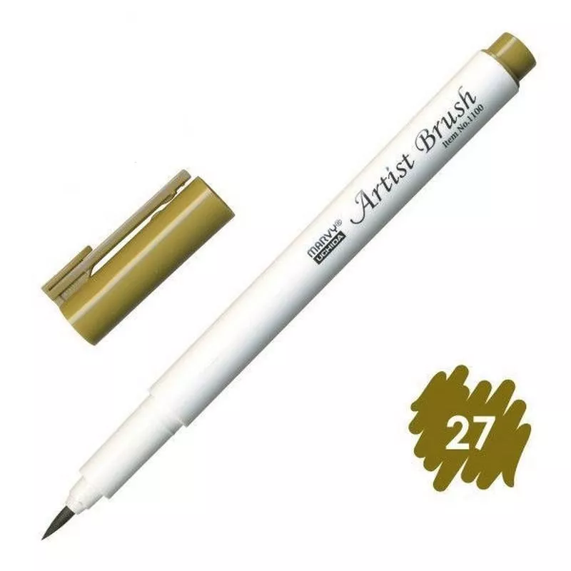 Marvy Artist Brush Fırça Uçlu Kalem 1100 No:27 Olive Green