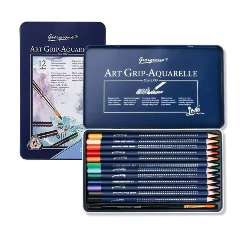 GIORGIONE AQUERELLE BOYA KALEMİ 12 Lİ METAL KUTU G-SR12
