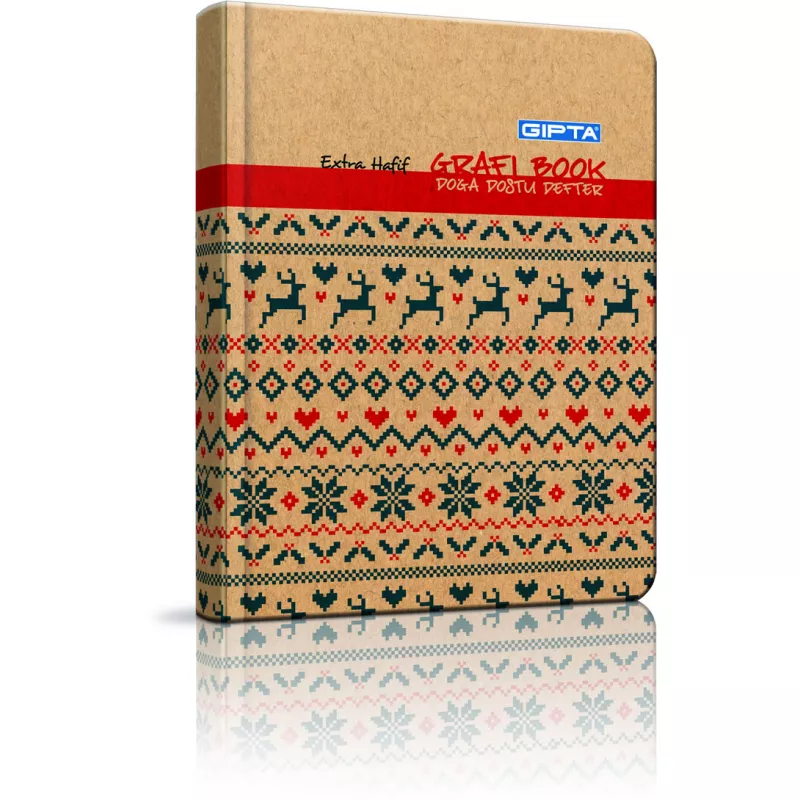 GIPTA GRAFI BOOK 17X24 160 YP. KARELİ CİLTLİ DEFTER